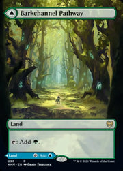 Barkchannel Pathway // Tidechannel Pathway (Borderless Alternate Art) [Kaldheim] - MTG Single