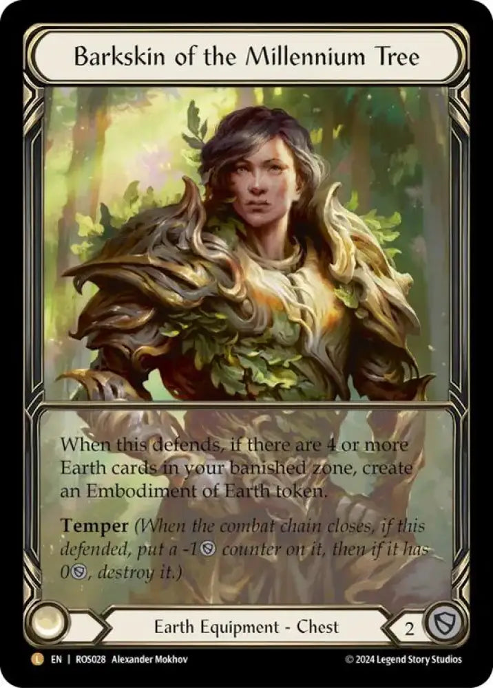 Barkskin of the Millennium Tree (Extended Art) [Rosetta] Cold Foil - Flesh And Blood Single
