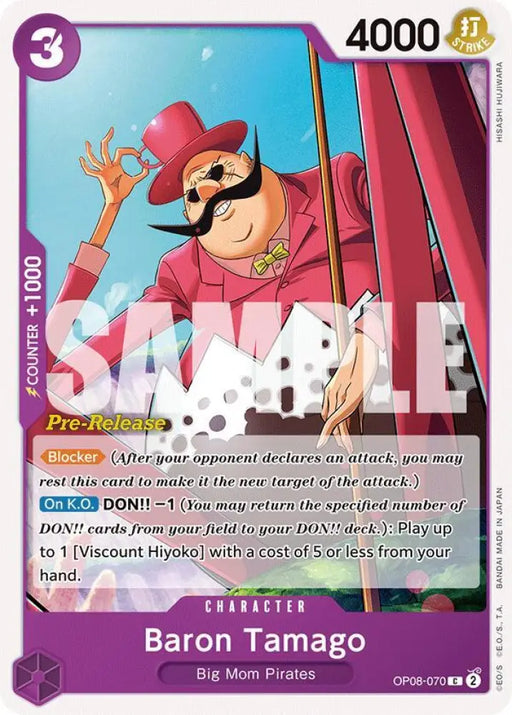 Baron Tamago (OP08-070) [Two Legends Pre-Release Cards]