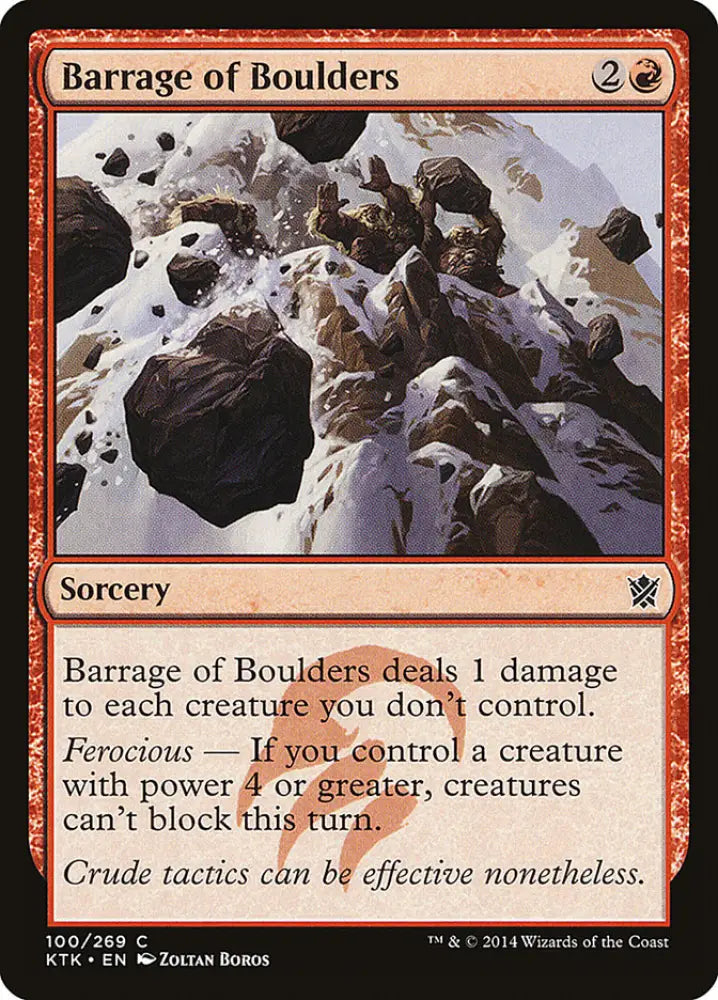 Barrage of Boulders [Khans of Tarkir] - MTG Single