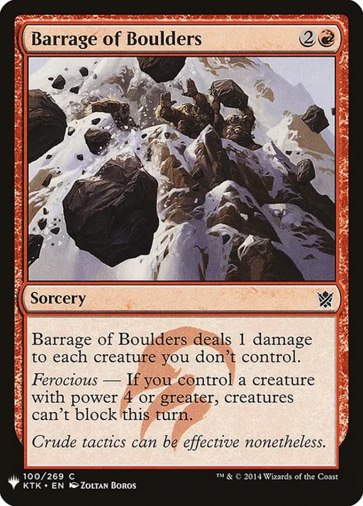Barrage of Boulders [Mystery Booster] - MTG Single