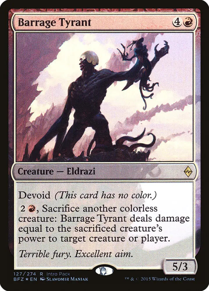 Barrage Tyrant (Intro Pack) [Battle for Zendikar Promos] - MTG Single
