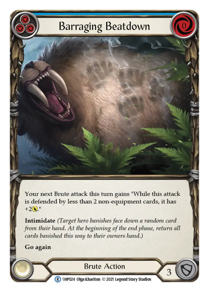 Barraging Beatdown (Blue) [1HP024] (History Pack 1) - Flesh And Blood Single