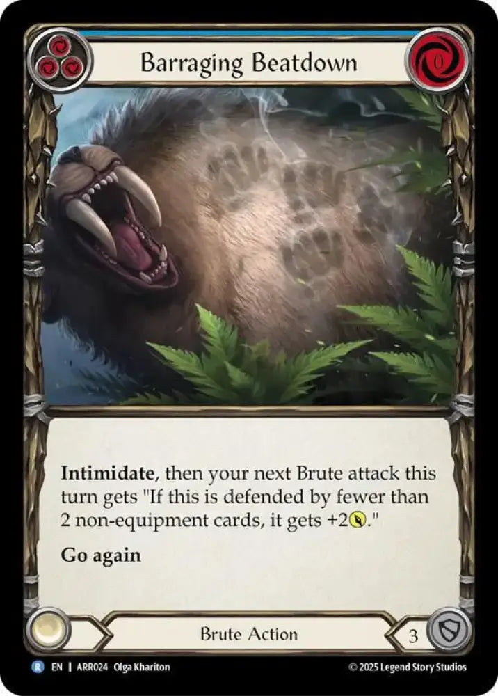 Barraging Beatdown (Blue) (ARR024) [Armory Deck: Rhinar]
