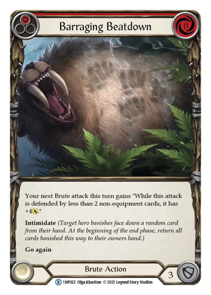 Barraging Beatdown (Red) [1HP022] (History Pack 1) - Flesh And Blood Single