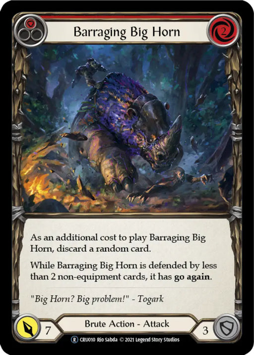 Barraging Big Horn (Red) [Crucible of War Unlimited] Unlimited Normal - Flesh And Blood Single