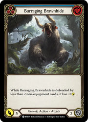 Barraging Brawnhide (Blue) [Welcome to Rathe Unlimited] Unlimited Rainbow Foil - Flesh And Blood Single