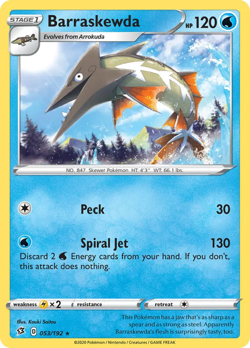 Barraskewda (053/192) [Sword & Shield: Rebel Clash] - Pokemon Single