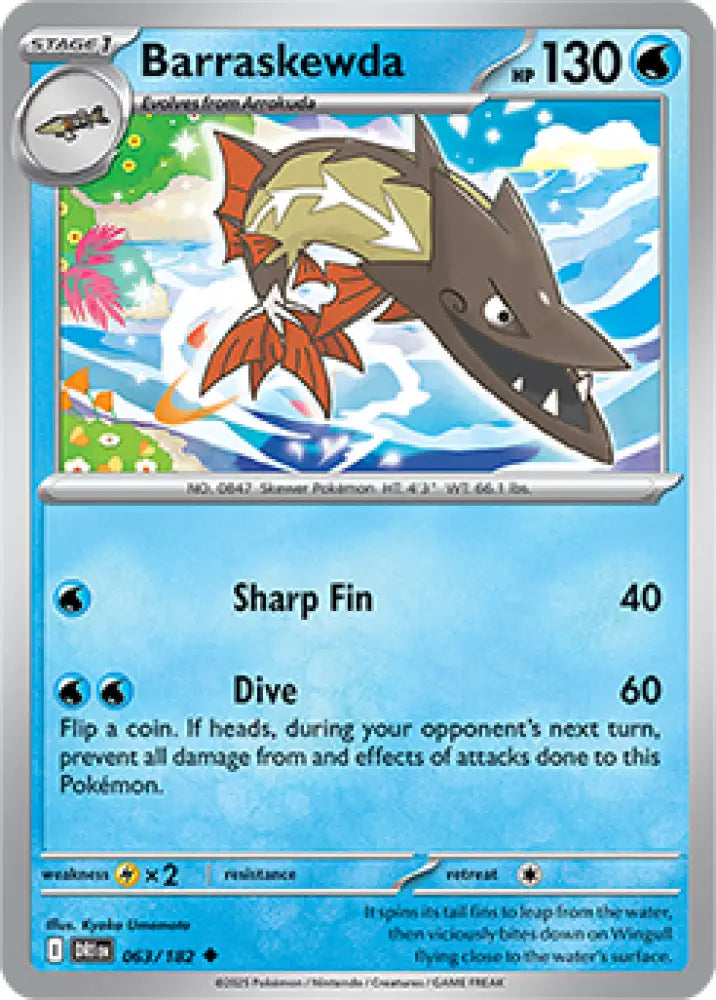 Barraskewda (063/182) [SV10: Destined Rivals] - Pokemon Single