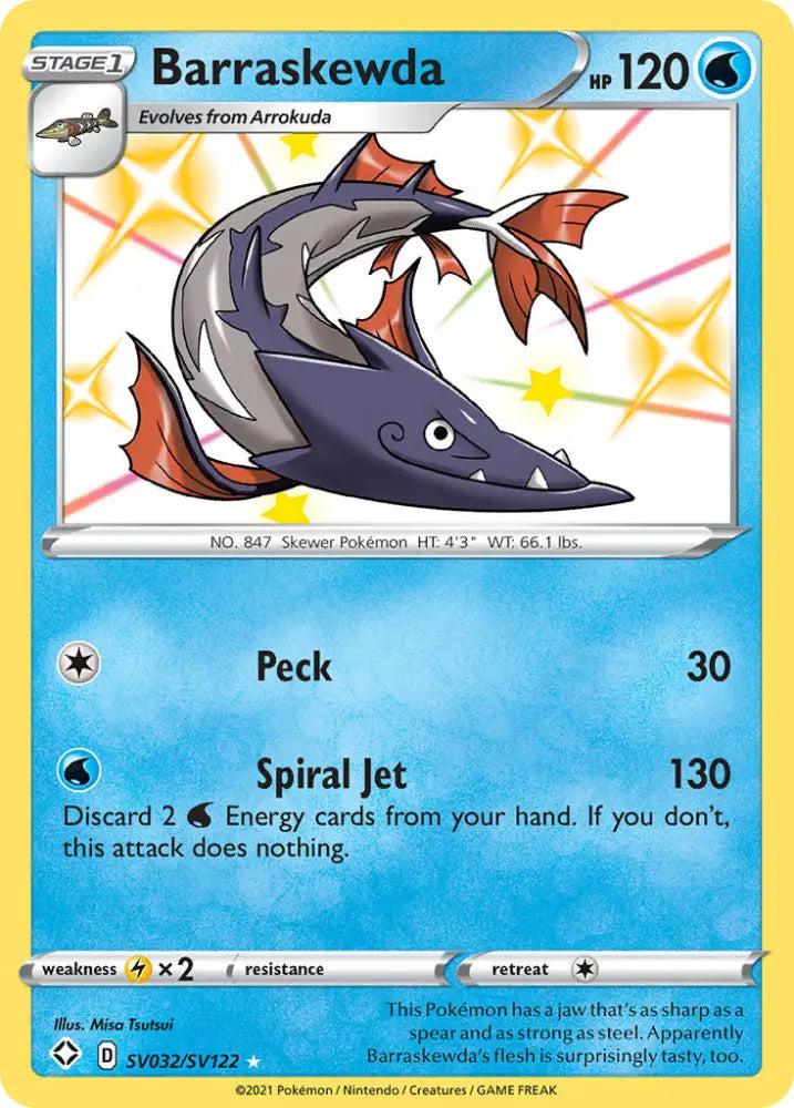 Barraskewda (SV032/SV122) [Sword & Shield: Shining Fates] - Pokemon Single