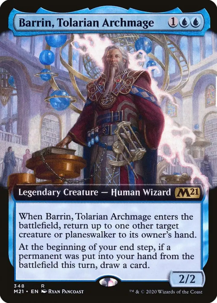 Barrin Tolarian Archmage (Extended Art) [Core Set 2021] - MTG Single