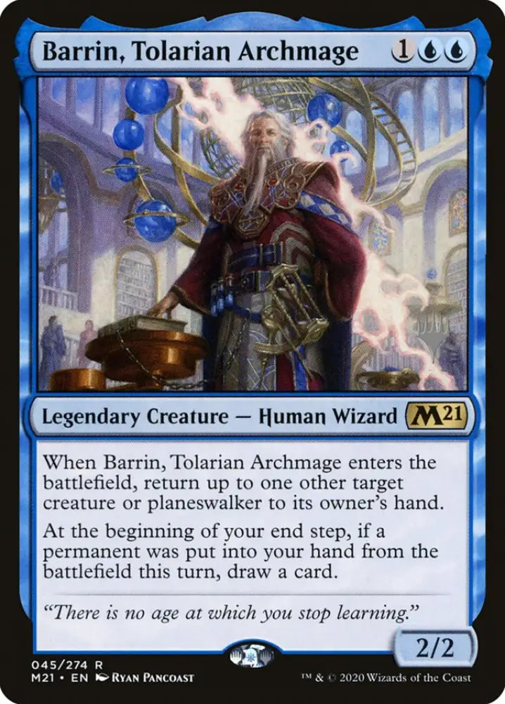 Barrin Tolarian Archmage (Promo Pack) [Core Set 2021 Promos] - MTG Single
