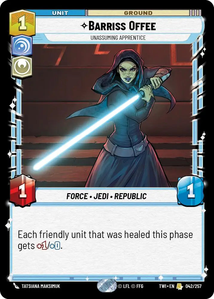 Barriss Offee - Unassuming Apprentice (042/257) [Twilight of the Republic] - Star Wars: Unlimited Single