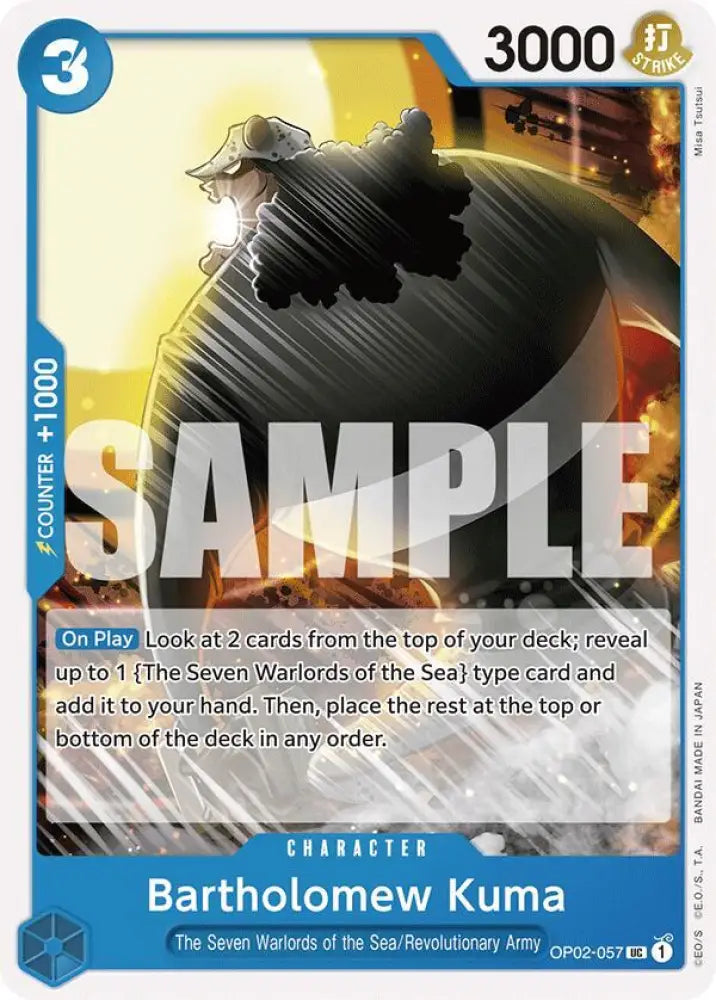 Bartholomew Kuma (OP02-057) [Starter Deck 17: BLUE Donquixote Doflamingo]