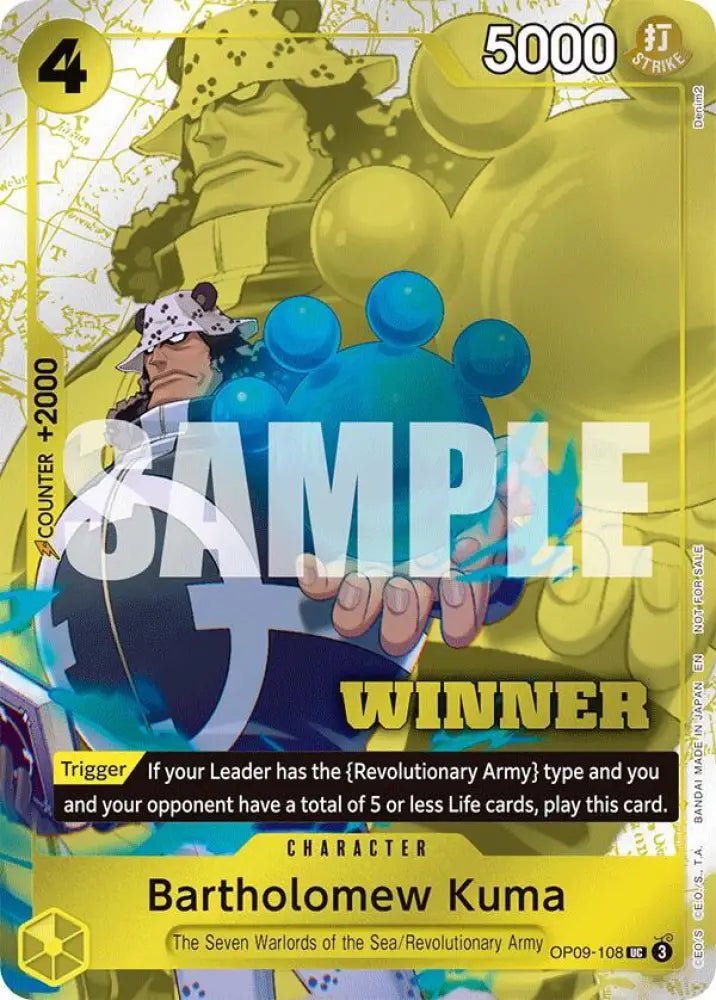 Bartholomew Kuma (Winner Pack 2025 Vol. 4) (OP09-108) [One Piece Promotion Cards]