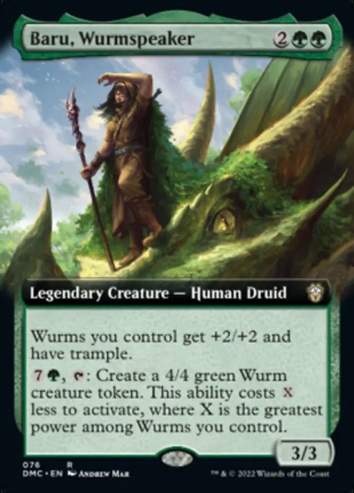 Baru Wurmspeaker (Extended Art) [Dominaria United Commander] - MTG Single