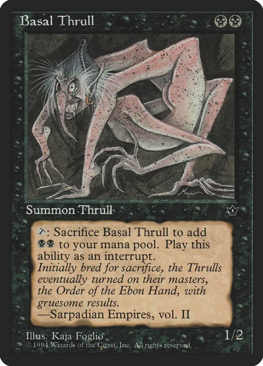 Basal Thrull (Kaja Foglio) [Fallen Empires] - MTG Single