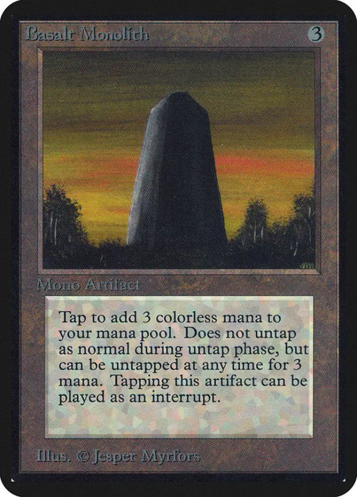 Basalt Monolith [Alpha Edition] - MTG Single