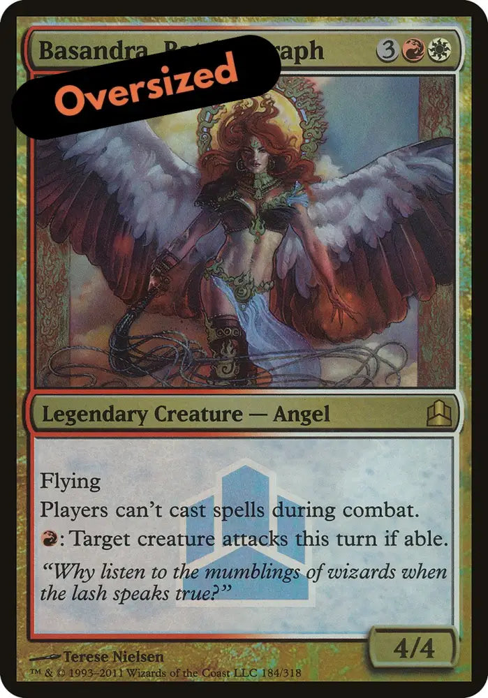 Basandra Battle Seraph (Launch) (Oversized) [Commander 2011 Oversized] - MTG Single