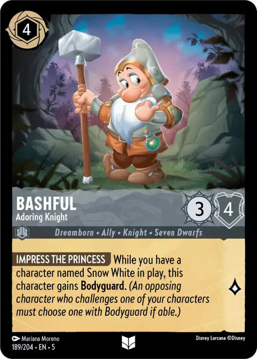 Bashful - Adoring Knight (189/204) [Shimmering Skies] - Lorcana Single