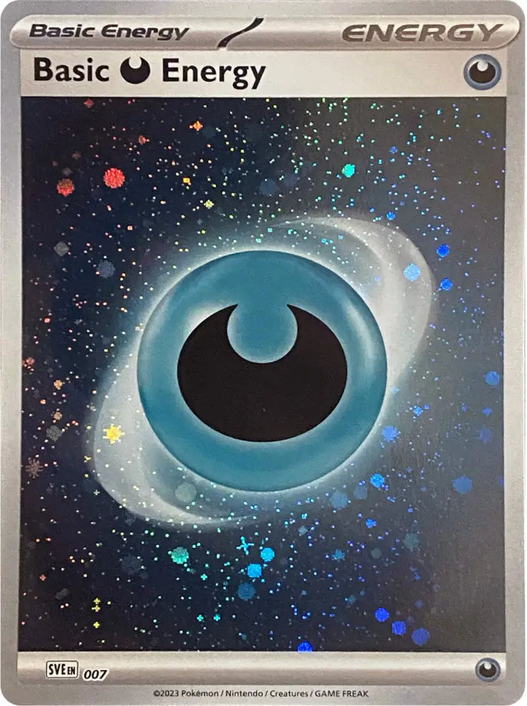 Basic Darkness Energy (007) (Cosmos Holo) [Scarlet & Violet: Base Set] - Pokemon Single