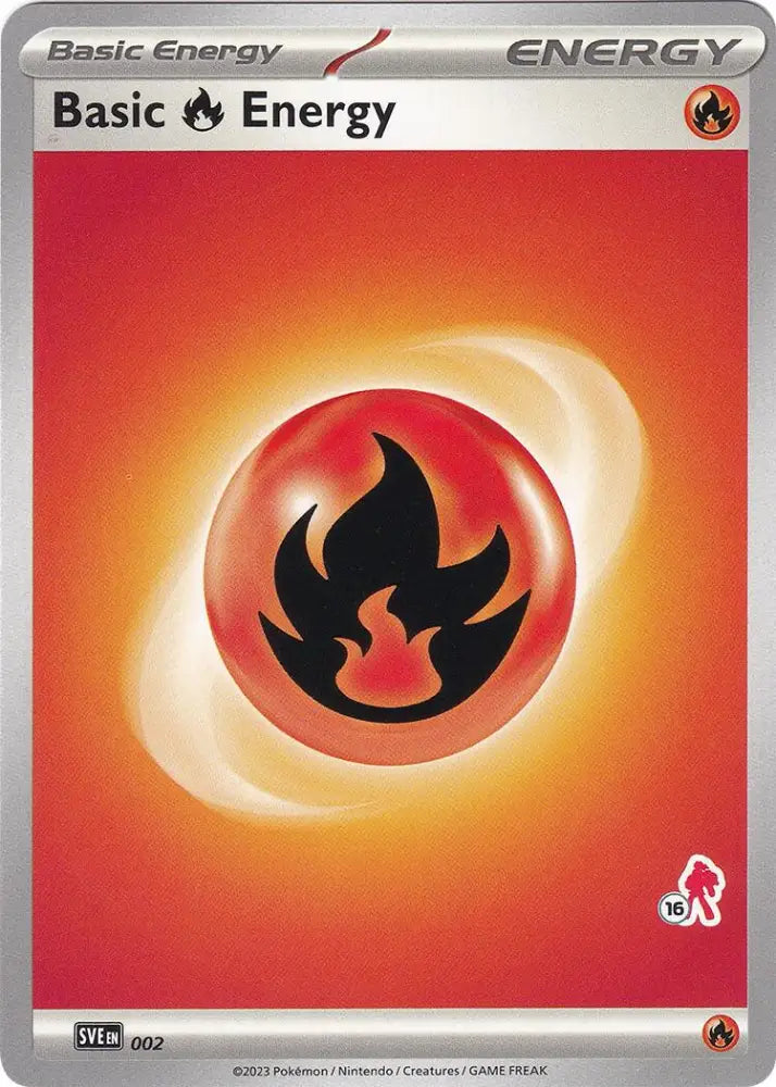 Basic Fire Energy (002) (Armarouge Stamp #16) [Battle Academy 2024] - Pokemon Single