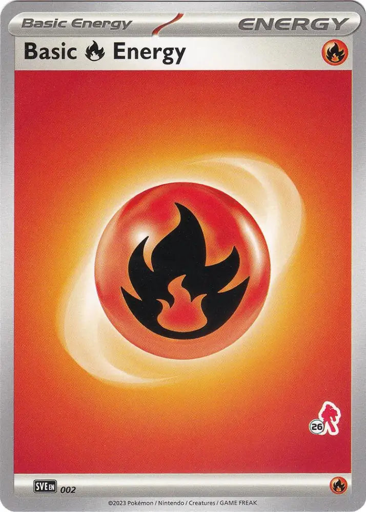 Basic Fire Energy (002) (Armarouge Stamp #26) [Battle Academy 2024] - Pokemon Single