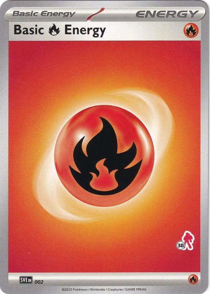 Basic Fire Energy (002) (Armarouge Stamp #38) [Battle Academy 2024] - Pokemon Single