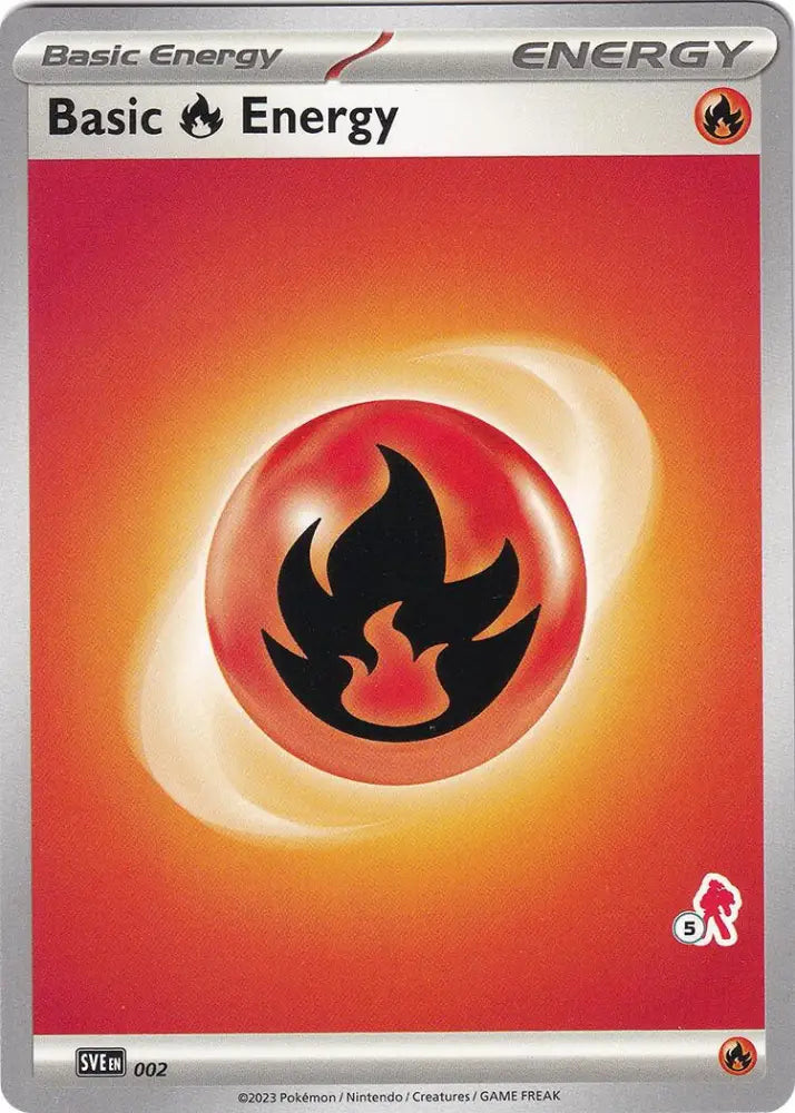 Basic Fire Energy (002) (Armarouge Stamp #5) [Battle Academy 2024] - Pokemon Single