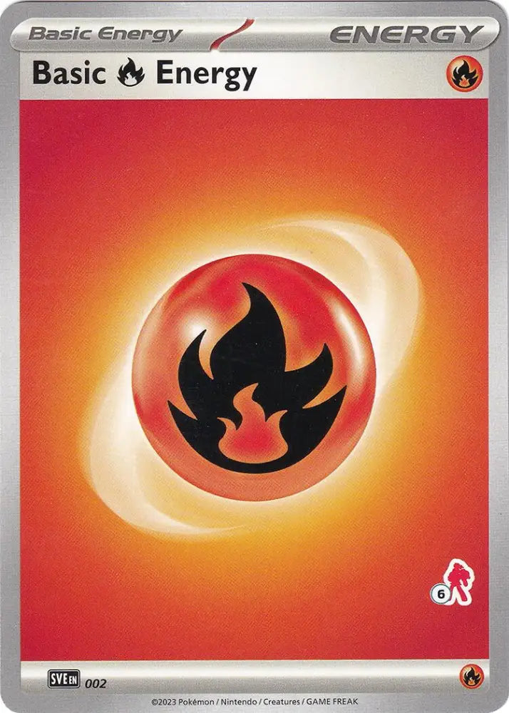 Basic Fire Energy (002) (Armarouge Stamp #6) [Battle Academy 2024] - Pokemon Single