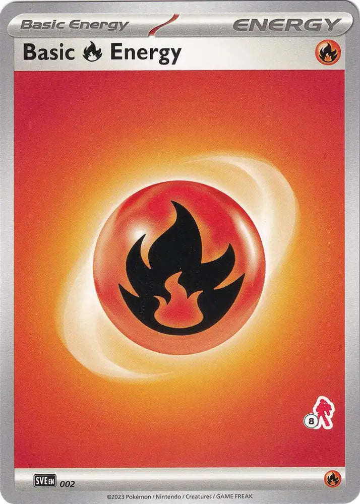 Basic Fire Energy (002) (Armarouge Stamp #8) [Battle Academy 2024] - Pokemon Single