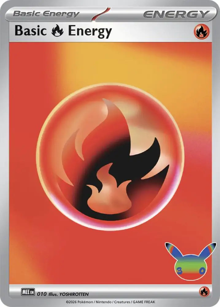 Basic Fire Energy - 010 (30th Celebration) [MEE: Mega Evolution Energies]
