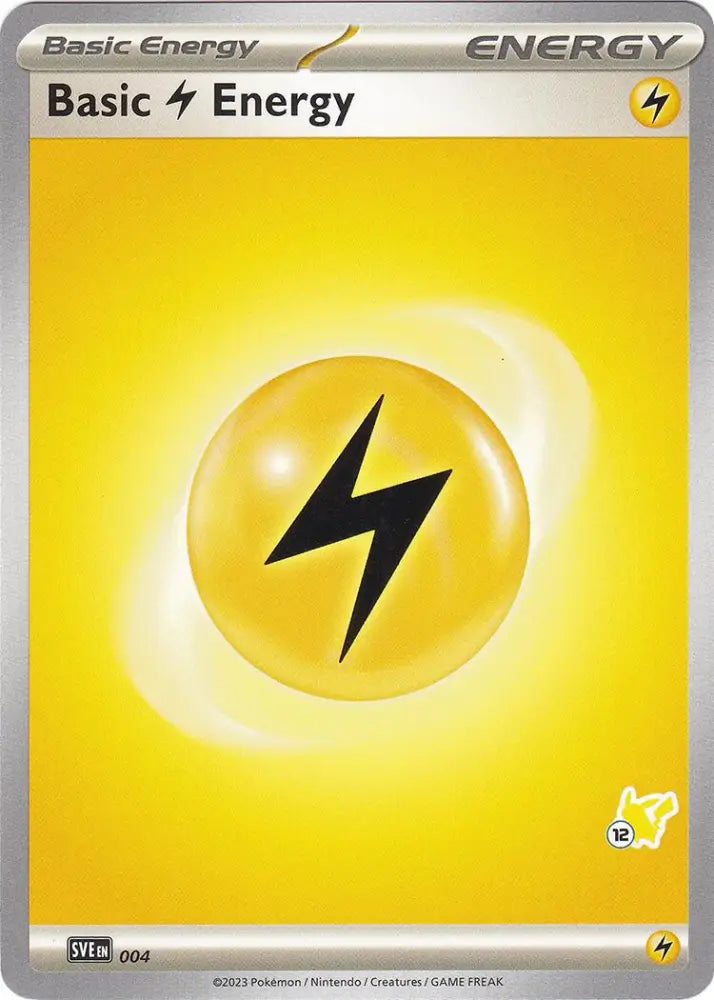 Basic Lightning Energy (004) (Pikachu Stamp #12) [Battle Academy 2024] - Pokemon Single