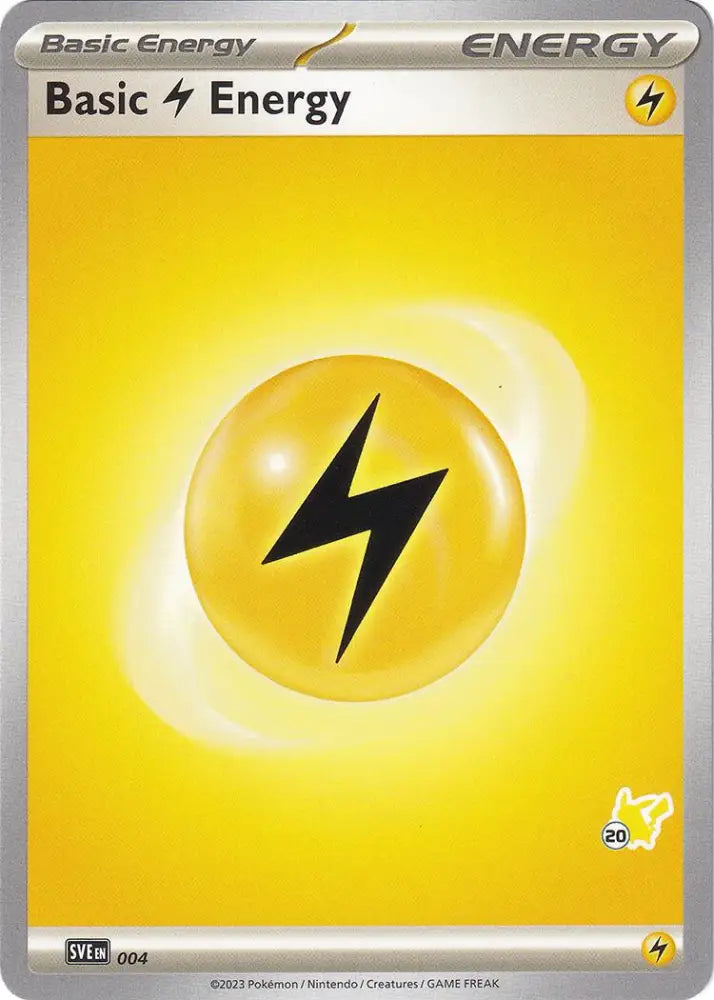 Basic Lightning Energy (004) (Pikachu Stamp #20) [Battle Academy 2024] - Pokemon Single