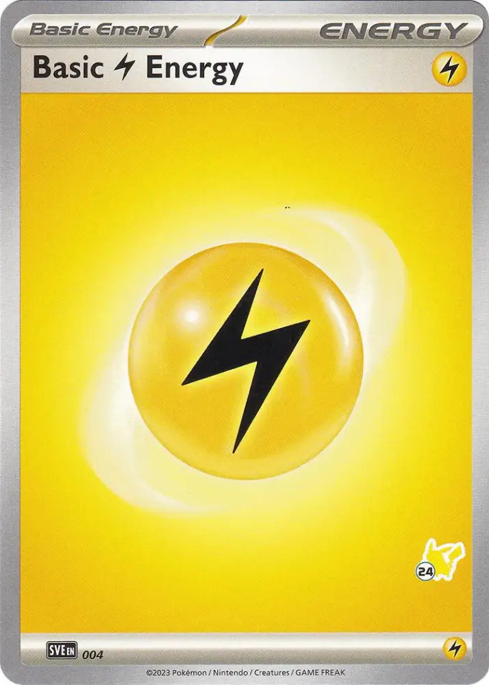 Basic Lightning Energy (004) (Pikachu Stamp #24) [Battle Academy 2024] - Pokemon Single