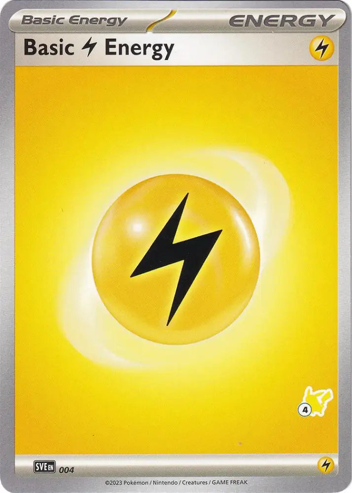Basic Lightning Energy (004) (Pikachu Stamp #4) [Battle Academy 2024] - Pokemon Single