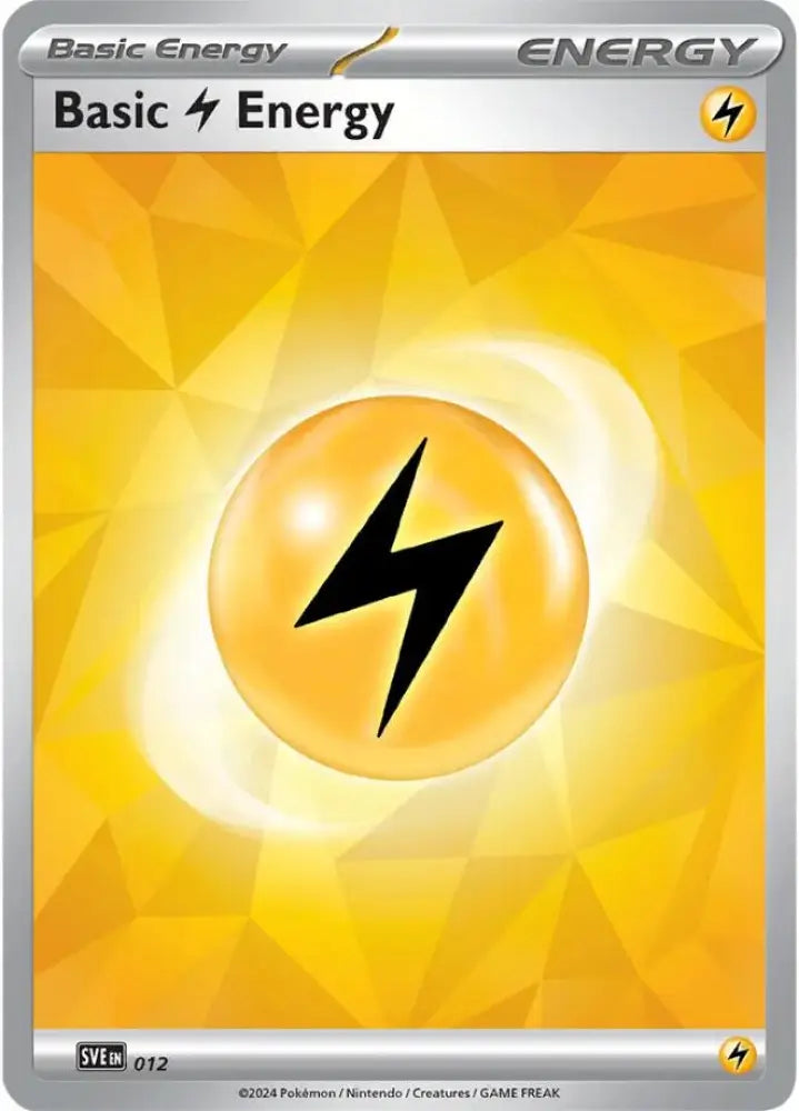 Basic Lightning Energy (012) [Scarlet & Violet: Stellar Crown] - Pokemon Single