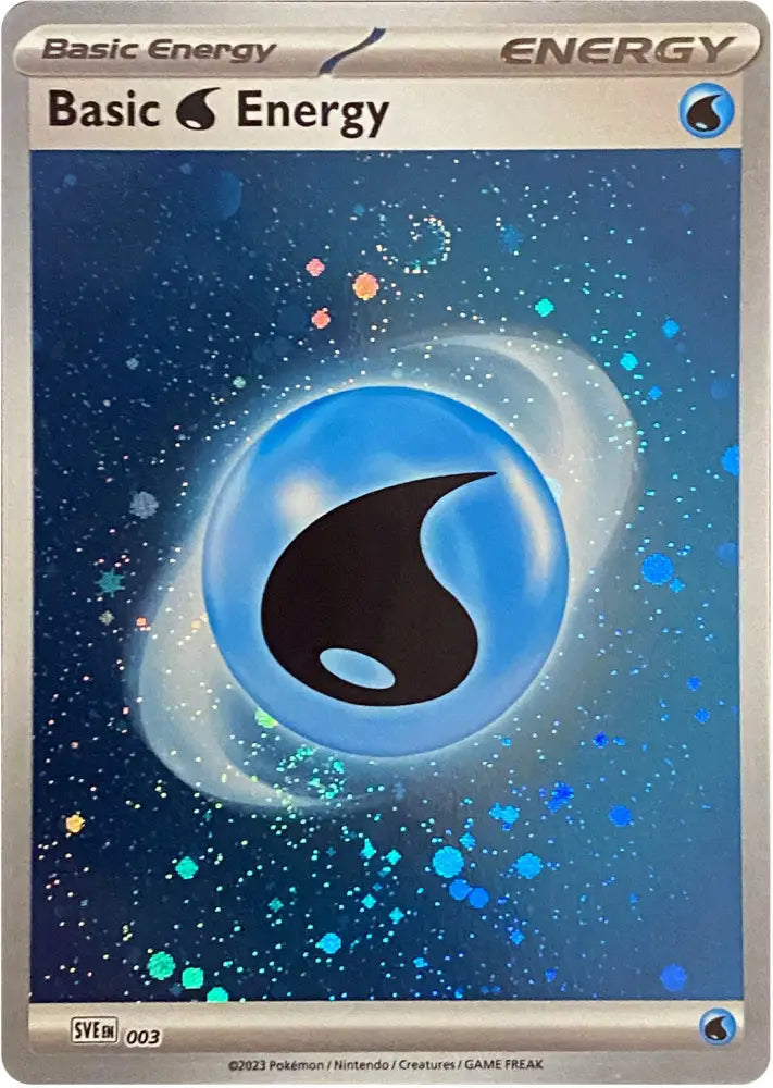 Basic Water Energy (003) (Cosmos Holo) [Scarlet & Violet: Base Set] - Pokemon Single
