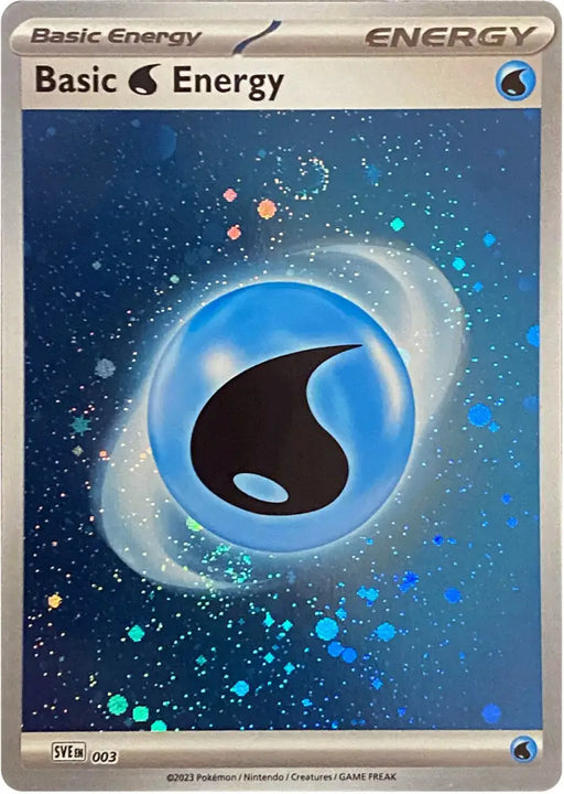 Basic Water Energy (003) (Cosmos Holo) [Scarlet & Violet: Base Set] - Pokemon Single