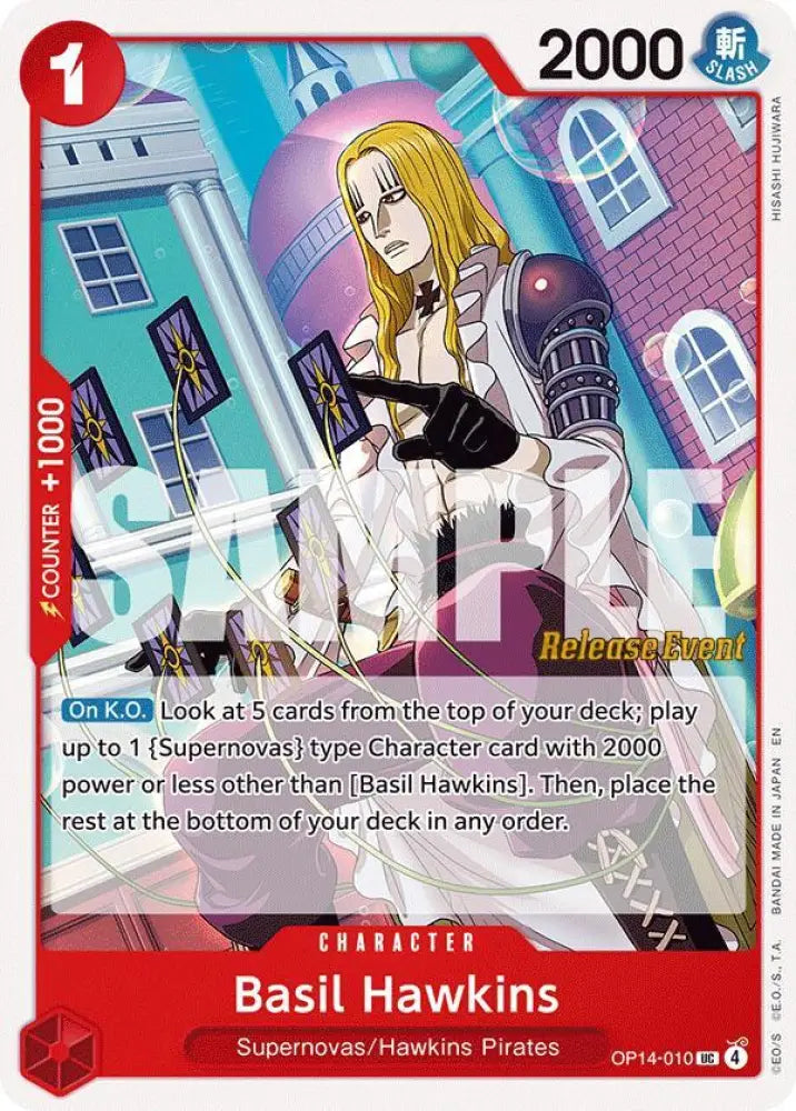 Basil Hawkins (OP14-010) [The Azure Sea's Seven Release Event Cards]