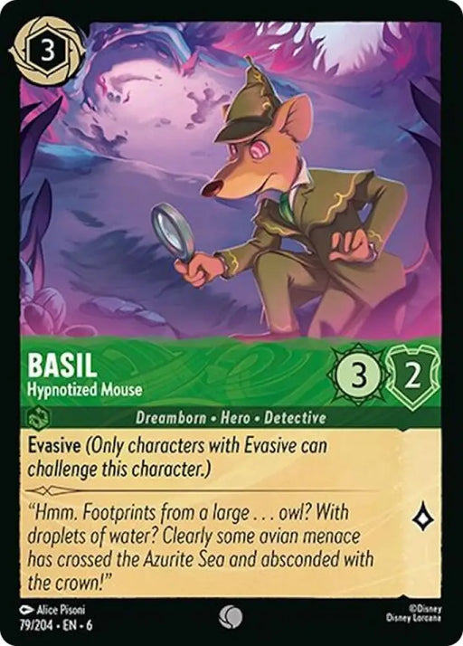 Basil - Hypnotized Mouse (79/204) [Azurite Sea] - Lorcana Single