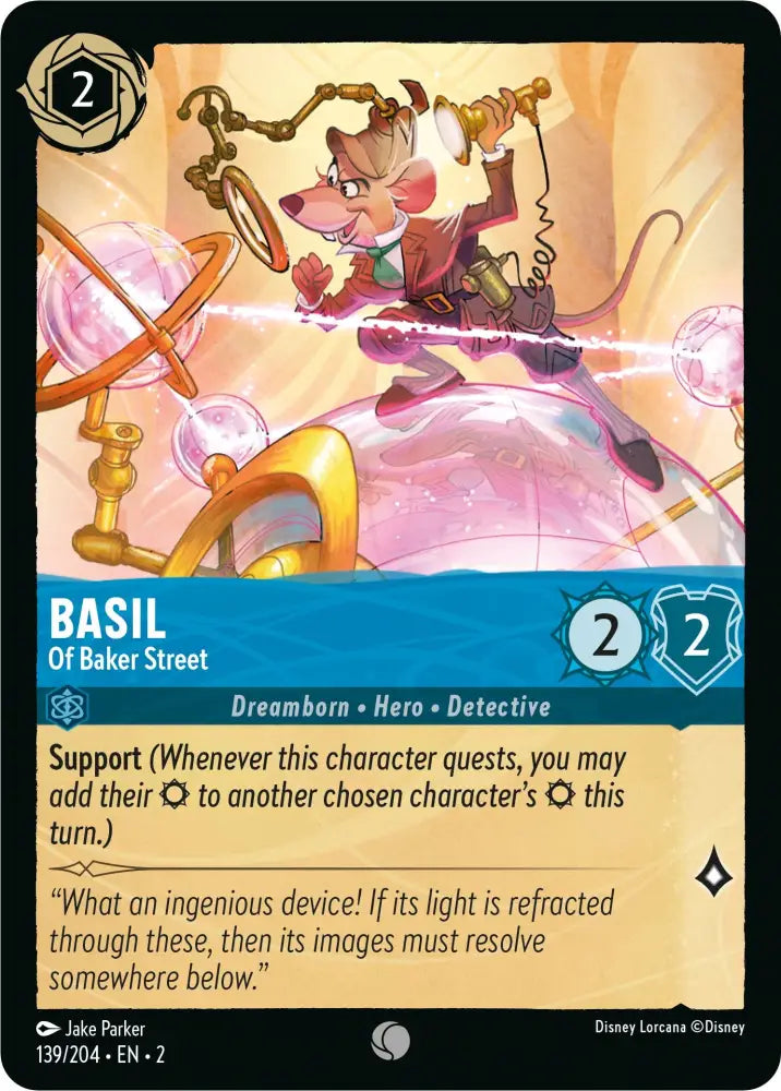 Basil - Of Baker Street (139/204) [Rise of the Floodborn] - Lorcana Single