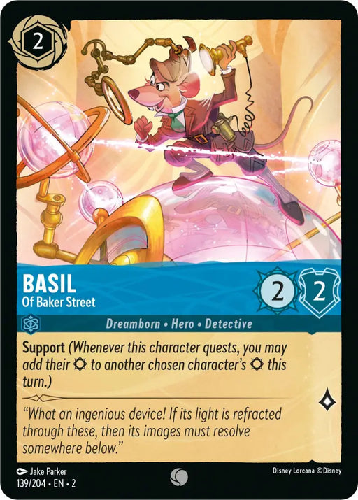 Basil - Of Baker Street (139/204) [Rise of the Floodborn] - Lorcana Single