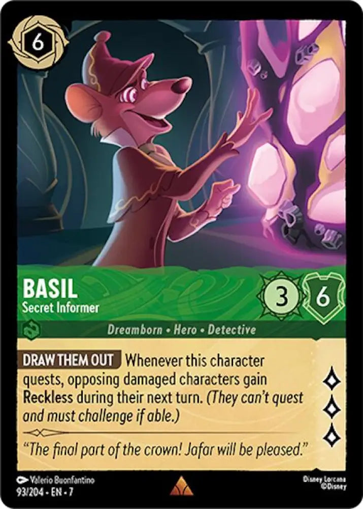 Basil - Secret Informer (93/204) [Archazia’s Island] - Lorcana Single