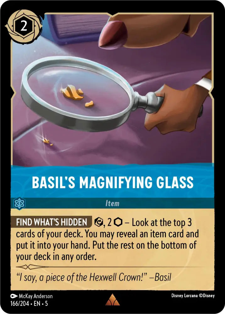Basil’s Magnifying Glass (166/204) [Shimmering Skies] - Lorcana Single