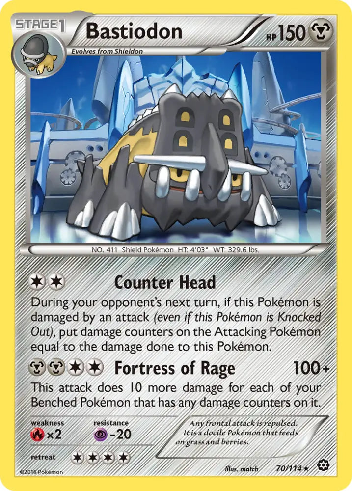 Bastiodon (70/114) [XY: Steam Siege] - Pokemon Single