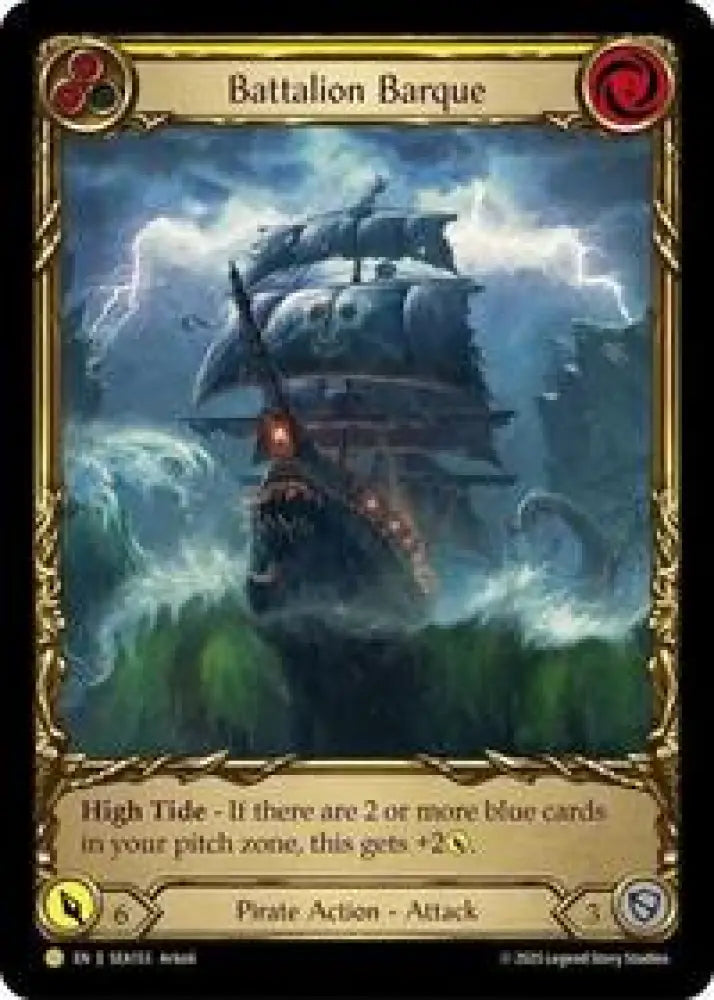 Battalion Barque (Yellow) (Treasure) (SEA153) [High Seas]