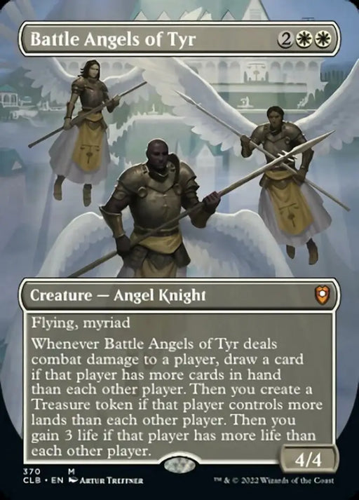 Battle Angels of Tyr (Borderless Alternate Art) [Commander Legends: Battle for Baldur’s Gate] - MTG Single