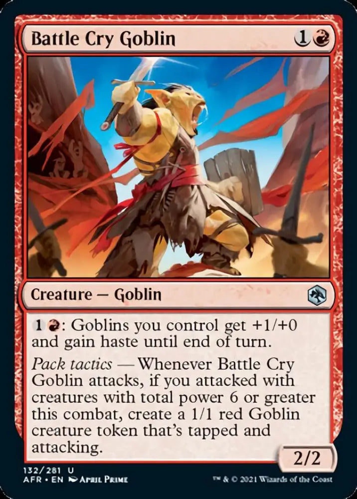 Battle Cry Goblin [Dungeons & Dragons: Adventures in the Forgotten Realms] - MTG Single