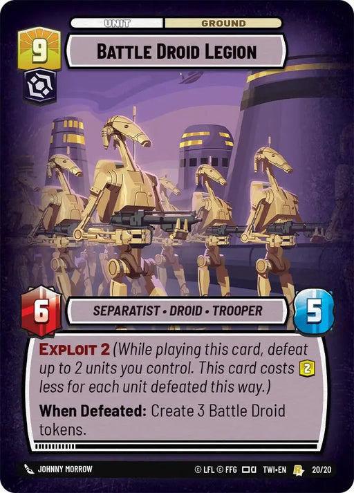 Battle Droid Legion (20/20) [Twilight of the Republic: Weekly Play] - Star Wars: Unlimited Single